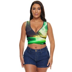 Aurora Lake Neon Colorful Women s Sleeveless Wrap Top by Bangk1t