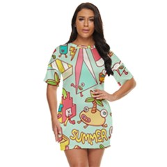Summer Up Cute Doodle Just Threw It On Dress by Bedest