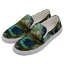 Peacock Feathers Men s Canvas Slip Ons View2