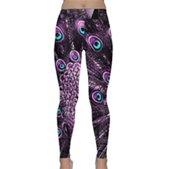 Purple Peacock Classic Yoga Leggings by Bedest