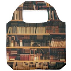 Books On Bookshelf Assorted Color Book Lot In Bookcase Library Foldable Grocery Recycle Bag by Ravend