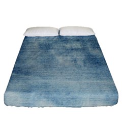 Denim,11 Fitted Sheet (queen Size) by nateshop