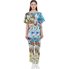 Fish The Ocean World Underwater Fishes Tropical Batwing Lightweight Chiffon Jumpsuit by Ndabl3x