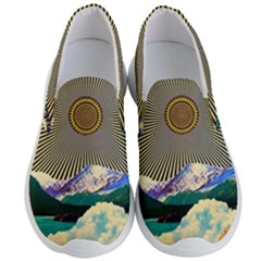Surreal Art Psychadelic Mountain Men s Lightweight Slip Ons by Ndabl3x