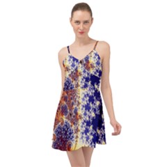 Psychedelic Colorful Abstract Trippy Fractal Mandelbrot Set Summer Time Chiffon Dress by Bedest