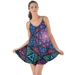Purple Psychedelic Art Pattern Mosaic Design Fractal Art Love The Sun Cover Up by Bedest