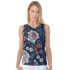 Flower Pattern Women s Basketball Tank Top by Bedest