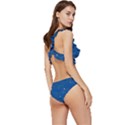 Sky Night Moon Clouds Crescent Low Cut Ruffle Edge Bikini Set View3