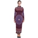 Art Pattern Design Turtleneck Maxi Dress View1