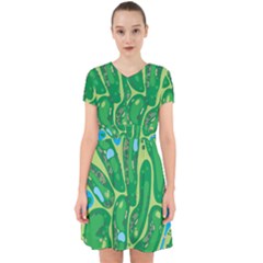Golf Course Par Golf Course Green Adorable In Chiffon Dress by Sarkoni