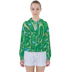 Golf Course Par Golf Course Green Women s Tie Up Sweat by Sarkoni