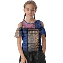 Jeans, Background, Color, Desenho, Shapes, Texture Kids  Butterfly Cutout T-shirt by nateshop