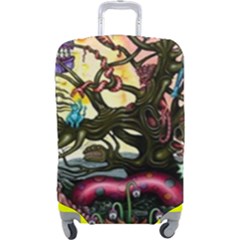 Psychedelic Funky Trippy Luggage Cover (large) by Sarkoni