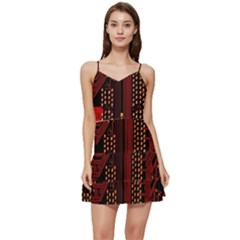 Technology Computer Circuit Short Frill Dress by Sarkoni