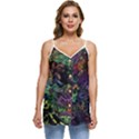 Trippy Dark Psychedelic Casual Spaghetti Strap Chiffon Top View1
