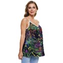 Trippy Dark Psychedelic Casual Spaghetti Strap Chiffon Top View3