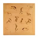 Pink Tigers And Tropical Leaves Patern Wood Photo Frame Cube View2