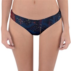 Architecture City Pixel Art Reversible Hipster Bikini Bottoms by Sarkoni