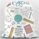 School Subjects And Objects Vector Illustration Seamless Pattern Drawstring Bag (Large) View2