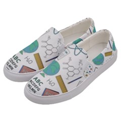 School Subjects And Objects Vector Illustration Seamless Pattern Men s Canvas Slip Ons by Grandong
