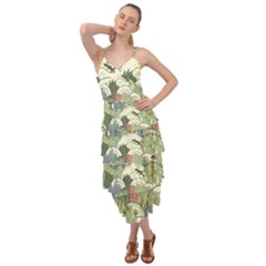 Playful Cactus Desert Landscape Illustrated Seamless Pattern Layered Bottom Dress by Grandong