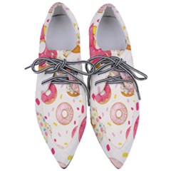Vector Donut Seamless Pattern Pointed Oxford Shoes by Grandong