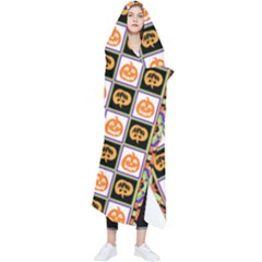 Chess Halloween Pattern Wearable Blanket by Ndabl3x