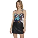 Ghost Pumpkin Scary Flowy Camisole Tie Up Top View1
