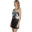 Ghost Pumpkin Scary Flowy Camisole Tie Up Top View2
