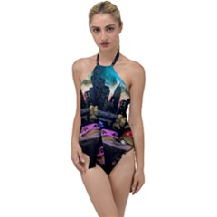 Teenage Mutant Ninja Turtles Leonardo Raphael Michelangelo Donatello Go With The Flow One Piece Swimsuit by Sarkoni