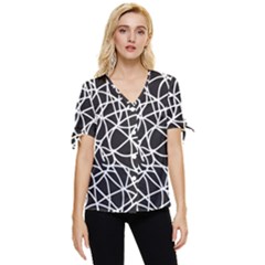 Interconnectedness Bow Sleeve Button Up Top by Sobalvarro