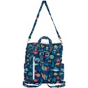 Fish Sea Animals Pattern Crossbody Backpack View3