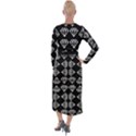 Black Diamond Pattern Velvet Maxi Wrap Dress View2