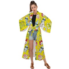 Robot Pattern Maxi Kimono by Ndabl3x