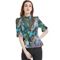 October Blend  Frill Neck Blouse View1