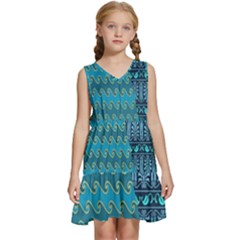 Aztec, Batik Kids  Sleeveless Tiered Mini Dress by nateshop