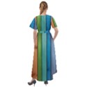 Rainbow Front Wrap High Low Dress View2