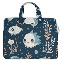 Fish Pattern Macbook Pro 16  Double Pocket Laptop Bag  by Valentinaart