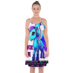 Pinkie Pie  Ruffle Detail Chiffon Dress by Internationalstore
