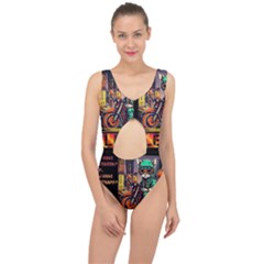A Little Cat Center Cut Out Swimsuit by Internationalstore