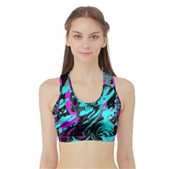 Aesthetic Art  Sports Bra With Border by Internationalstore