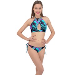 Aesthetic Art  Cross Front Halter Bikini Set by Internationalstore