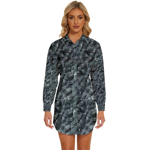 Ceramics Broken  Womens Long Sleeve Shirt Dress by Internationalstore