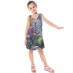 Abstract Blossoms  Kids  Sleeveless Dress by Internationalstore