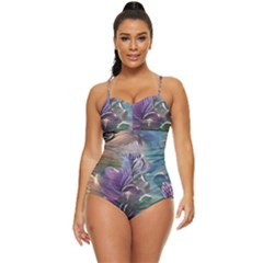 Abstract Blossoms  Retro Full Coverage Swimsuit by Internationalstore