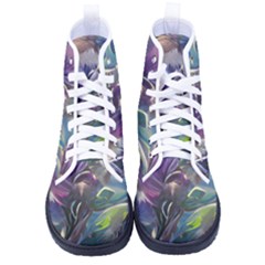 Abstract Blossoms  Kid s High-top Canvas Sneakers by Internationalstore