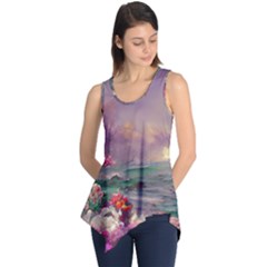 Abstract Flowers  Sleeveless Tunic by Internationalstore