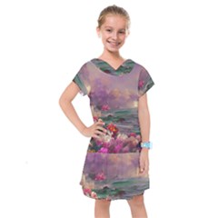 Abstract Flowers  Kids  Drop Waist Dress by Internationalstore