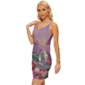 Abstract Flowers  Wrap Tie Front Dress View2