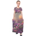 Floral Blossoms  Kids  Short Sleeve Maxi Dress View1